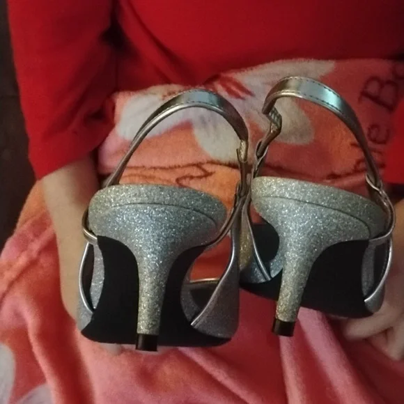 Michael Kors Silver Kitten Heel Pumps - Picture 4 of 4